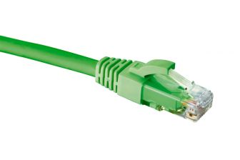 Шнур комм. Eurolan, кат. 5е, неэкр., U/UTP, RJ45/RJ45, LSZH, AWG26, 3м, зелёный
