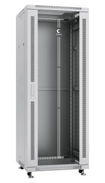 Шкаф телекоммуникационный напольный Cabeus, IP20, 32U, 1610х600х600 мм (ВхШхГ), дверь: стекло, разборный, цвет: серый