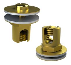 (Архив)Клемма заземления Basor, М6*12, для проволочных лотков, 18х22 (ШхВ), латунь