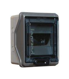 Щит электрический настенный Legrand Plexo, IP65, 1ряд.  6мод., с клеммным блоком, дверь: прозрачная, корпус: полистирол, цвет: серый