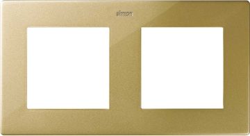 Рамка Simon Simon 24 Harmonie, 2 поста, 85х156 мм (ВхШ), плоская, универсальный, цвет: золото (2400620-066)