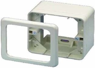 (Архив)Коробка открытого монтажа AMP, внешняя, 80х80 мм (ВхШ), цвет: белый