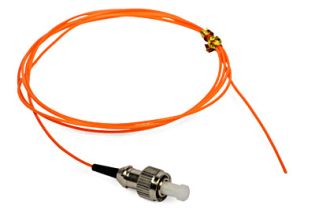 (Архив)Пигтейл Hyperline, FC (MM), OM3 50/125, 1м, чёрный хвостовик, цвет: оранжевый