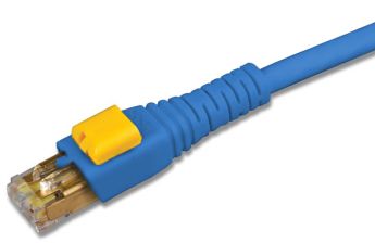 (Архив)Шнур комм. Siemon, кат. 6, неэкр., U/UTP, RJ45/RJ45, LSZH, 3м, синий, T568A/B, защита от отключения LockIT