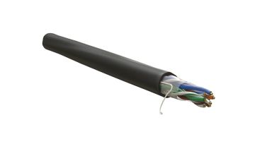 Кабель витая пара WRline, PE, U/UTP, кат. 5е, проводник Ø 0,5мм, 305м, коробка, тип прокладки: снаружи зданий, цвет: чёрный