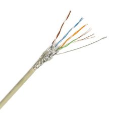 Кабель витая пара Hyperline, LSZH (нг(A)-HF), F/UTP, кат. 5е, проводник Ø 0,93мм, 100м, бухта, тип прокладки: внутри зданий, цвет: серый