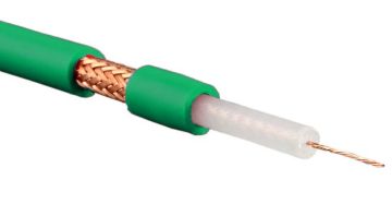 Кабель коаксиальный Belden RG-59, PVC, однослойный экран +95%, 75 Ом, d 6,1, цвет: зелёный