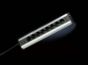Блок силовых розеток Rittal, Schuko х 8, вход Schuko, 19", шнур 1,98 м, 88мм 16А