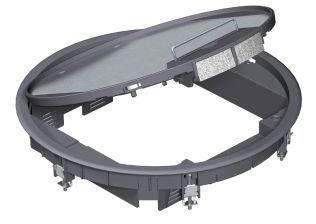 Люк напольный BETTERMANN GESR9, пластик, с ручкой, 60х324 мм (ВхШ), модулей: 12, в фальш-пол, цвет: чёрный