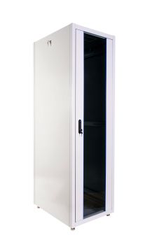 Шкаф телекоммуникационный напольный ЦМО ШТК-Э, IP20, 48U, 2254х600х800 мм (ВхШхГ), дверь: стекло, боковая панель: сплошная, разборный, цвет: серый