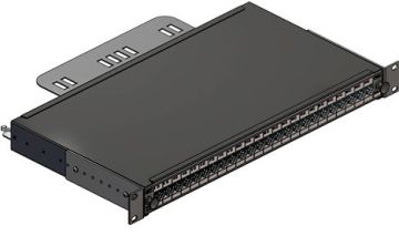 (Архив)Комм. панель ВО RiT, 1HU,  LC-MPO OS2 , выдвижная, прямая, цвет: чёрно-серый