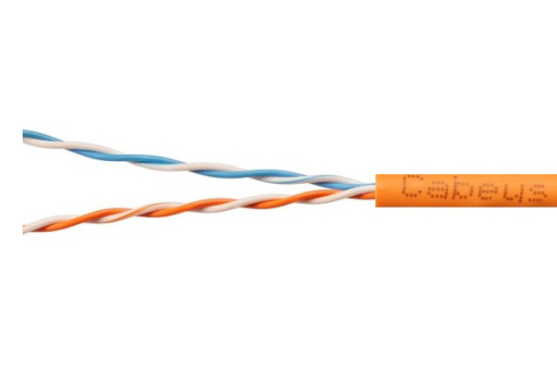 Кабель витая пара Cabeus UTP-2P-Cat.5e-SOLID-LSZH-OR-20