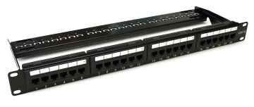 (Архив)Комм. патч-панель Molex, 19", 1HU, портов: 24 х RJ45, кат. 6, неэкр., цвет: чёрный, (PID-00141)