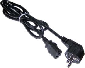 Шнур для блока питания Lanmaster, IEC 60320 С13, вилка Schuko, 1.5 м, 10А, цвет: чёрный