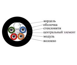 Кабель ВО Datarex Tight Buffer,  48хОВ, OM3 50/125, ПЭ, Ø 8,6мм, барабан, снаружи зданий, небронированный, цвет: чёрный
