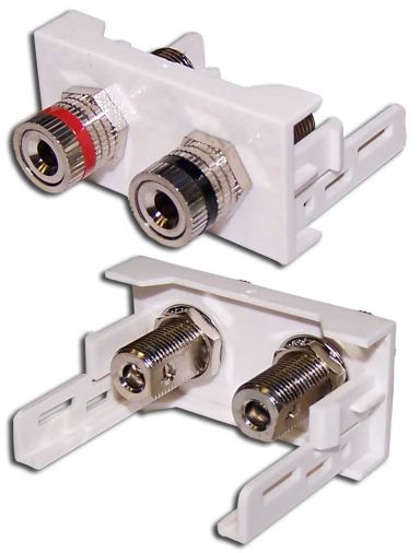 Вставка в розеточную панель Lanmaster LAN-WA-LP-SPK-WH