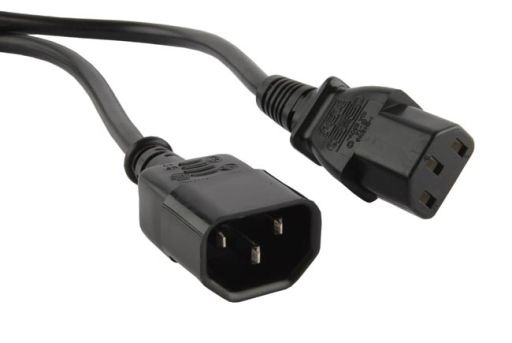 Шнур для блока питания Hyperline PWC-IEC13-IEC14-3.0-BK