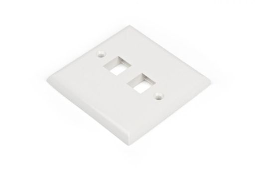 Лицевая панель розеточная Hyperline FP-E-2-WH