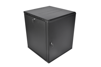 Шкаф телекоммуникационный настенный ЦМО ШРН-Э, 19", 15U, 742х600х520 мм (ВхШхГ), дверь: металл, разборный, цвет: чёрный