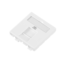 Адаптер Datarex , keystone, 45х45 мм (ВхШ), плоская, mosaic, шторки, цвет: белый (DR-513000)