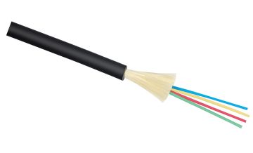 Кабель ВО Cabeus Tight Buffer,  4хОВ, OM1 62,5/125, LSZH, Ø 5мм, универсальный, цвет: чёрный
