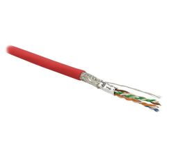 Кабель витая пара Hyperline SFUTP4-C6-P26-IN-LSZH, LSZH (нг(A)-HF), SF/UTP, кат. 6, проводник Ø 0,48мм, 500м, тип прокладки: внутри зданий, цвет: крас