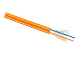 Кабель ВО Cabeus Zip-cord,  2хОВ, OM1 62,5/125, LSZH, Ø 2,8мм, внутри зданий, небронированный, цвет: оранжевый