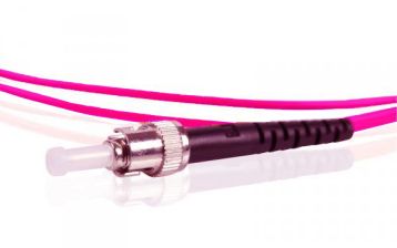 Пигтейл Hyperline, ST (MM), OM4 50/125, 1м, чёрный хвостовик, цвет: маджента