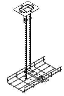 (Архив)Кронштейн Basor, на профиль, для лотков h =200мм, треугольный, 53х65х250 (ШхВхД), толщина: 1,5 мм, сталь, м. Сендзимира, (безвинтовое крепление