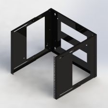 (Архив)Кронштейн RiT BRACKET, 6U, 274х510х450 мм (ВхШхГ), нагрузка: 150 кг, регулируемая глубина 300-450 мм, 19", цвет: чёрный