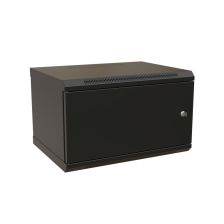 Шкаф телекоммуникационный настенный WRline TW, 19", 9U, 500х600х450 мм (ВхШхГ), дверь: металл, разборный, цвет: чёрный