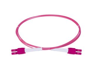 Комм. шнур оптический Eurolan HD Tight Buffer, Duplex LC/LC, OM4 50/125, LSZH (нг(A)-HF), 2м, пурпурный хвостовик, цвет: пурпурный