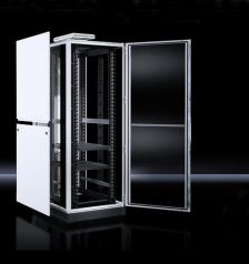 Шкаф телекоммуникационный напольный Rittal TS IT, 42U, 2000х600х1000 мм (ВхШхГ), дверь: стекло, цвет: серый