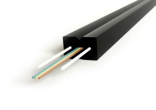 Кабель ВО Hyperline Zip-cord,  8хОВ, SMF-28 9/125, LSZH, Ø 4,5мм, внутри зданий, диэлектрический, цвет: чёрный