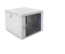 Шкаф телекоммуникационный настенный ЦМО ШРН-Э, 19", 9U, 476х600х650 мм (ВхШхГ), дверь: стекло, разборный, цвет: серый