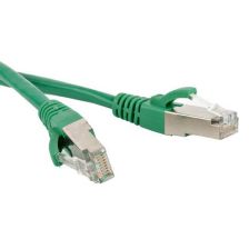 Шнур комм. Hyperline, кат. 5е, экр., SF/UTP, RJ45/RJ45, LSZH, AWG26 10м, зелёный