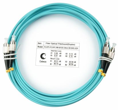 Коммутационный шнур оптический Cabeus FOP-50-FC-FC-5m