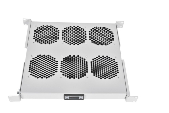 Вентиляторный модуль Rem R-FAN, 230V, 1U, 45х482,6х410 мм (ВхШхГ), вентиляторов: 6, 43 дБ, поток: 900 м3/ч, для всего 19" спектра, цвет: серый