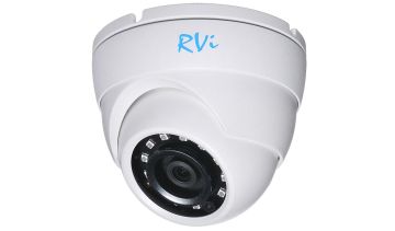 Аналоговая видеокамера RVI, купольная, улица, 2Мп, 1/2,7’, 1920х1080, 25к/с, ИК, AHD; CVBS; CVI; TVI, об-в:2,8мм, белый, RVi-1ACE202 (2.8) white