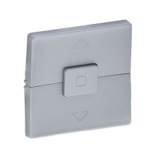 Лицевая панель для выключателя Legrand Valena Life, 2, 58х51 мм (ВхШ), цвет: алюминий, жалюзи и рольставни, (LEG.755142)