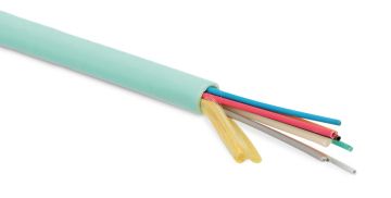 Кабель ВО Hyperline Micro-Bundle,  12хОВ, OM3 50/125, LSZH, Ø 5,3мм, внутри зданий, небронированный, цвет: голубой