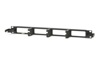 (Архив)Организатор комм. шнуров Hyperline, 19", 1HU, 44х482,6 мм (ВхШ), кольцевого типа, 5 колец, цвет: чёрный, (с разнонаправленными кольцами) 