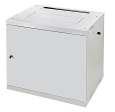 Шкаф телекоммуникационный настенный Eurolan F30, 19", 6U, 355х600х600 мм (ВхШхГ), дверь: металл, разборный, цвет: серый