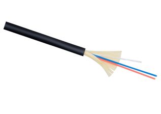 (Архив)Кабель ВО Cabeus Tight Buffer, 2хОВ, OM2 50/125, LSZH, Ø 4,5мм, цвет: чёрный