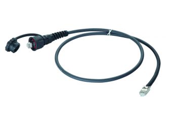 Шнур комм. Eurolan, кат. 6, экр., F/UTP, RJ45, нг(А)-LS, 10м, чёрный, промышленный