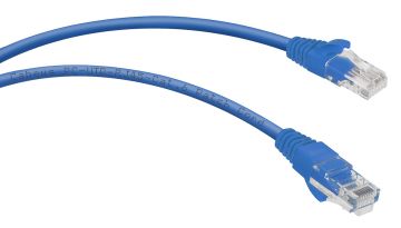 Шнур комм. Cabeus, кат. 6, неэкр., U/UTP, RJ45/RJ45, PVC, AWG24, 0.5м, синий