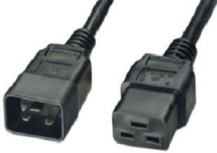 (Архив)Шнур для блока питания Lanmaster, IEC С19, вилка IEC 60320 С20, 5 м, 16А, цвет: чёрный