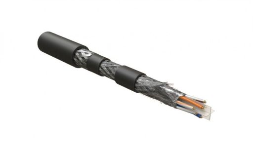 Кабель интерфейсный промышленный Hyperline IFUTP4-C6-S23/1-ARM/W-LSZH/NY-BK
