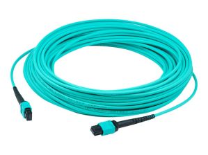 Комм. шнур оптический Hyperline, MPO/MPO, OM3 50/125, LSZH, 15м, цвет: аквамарин