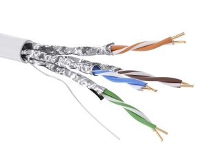 Кабель витая пара DKC, нг(А)-HF, U/FTP, кат. 6, проводник Ø 0,57мм, 305м, бухта, тип прокладки: внутри зданий, цвет: белый